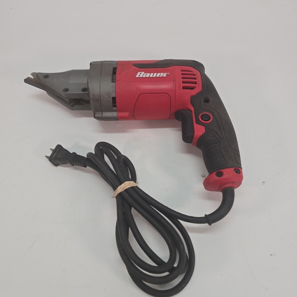 Bauer 1826E-B Metal Cutting Shears Snips Electric Tested Working